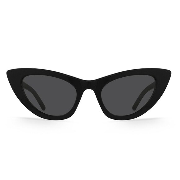 NEW SAINT LAURENT SUNLASSES, BLACK CAT EYE WOMEN EYEWEAR SAINT LAURENT - Picture 3 of 4